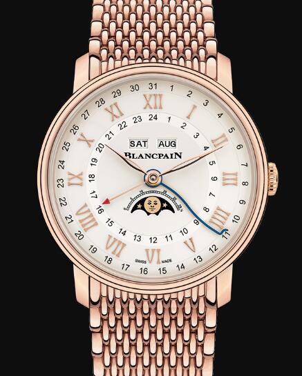 Blancpain Villeret Watch Price Review Quantième Complet Phases de Lune GMT Replica Watch 6676 3642 MMB